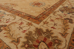 9x12 Tan, Beige, Gray Color Hand Knotted All-Over 100% Wool Traditional-Persian/Oriental Oriental Rug