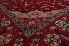 9x12 Red, Rose, Blue Color Hand Knotted All-Over 100% Wool Traditional-Persian/Oriental Oriental Rug