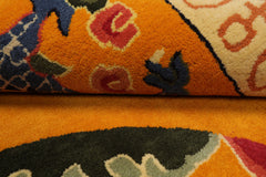 Dragon Chinese Art Deco New Zealand Wool Hand Tufted Gold Oriental Area Rug LoomBloom Multi Sizes