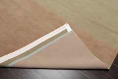 8x10 Multi, Taupe, Blue Color Hand Knotted Tibetan 100% Wool Modern Oriental Rug