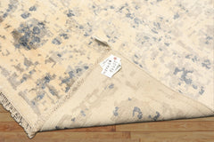 9x12 Taupe, Ivory, Gray Color Hand Knotted Oushak Bamboo Silk Transitional Oriental Rug