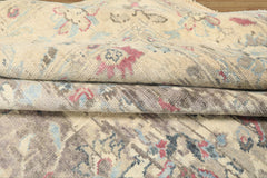 6x9 Taupe, Gray, Ivory Color Hand Knotted Oushak Wool Transitional Oriental Rug