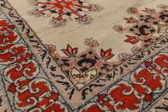4x6 Mint, Burnt Orange, Charcoal Color Hand Knotted Floral 100% Wool Traditional-Persian/Oriental Oriental Rug