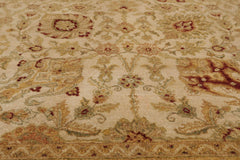 8x10 Beige, Gold, Sage Color Hand Knotted All-Over 100% Wool Traditional-Persian/Oriental Oriental Rug