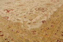8x10 Beige, Gold, Sage Color Hand Knotted All-Over 100% Wool Traditional-Persian/Oriental Oriental Rug