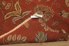 8x10 Rust, Gold, Charcoal Color Hand Knotted Soumak Wool Transitional Oriental Rug