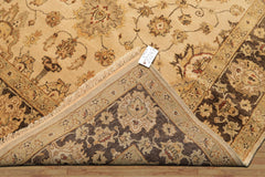 6x9 Beige, Brown, Sage Color Hand Knotted Oushak Wool Traditional Oriental Rug