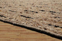 Multi Size Oatmeal Hand Woven Wool Area Rug LoomBloom Geometric Flatweave Contemporary Style