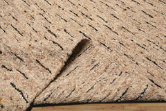 Multi Size Oatmeal Hand Woven Wool Area Rug LoomBloom Geometric Flatweave Contemporary Style