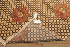 8x10 Beige, Brown, Burnt Orange Color Hand Knotted Agra Wool Transitional Oriental Rug