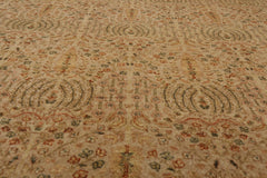 9x12 Beige, Tan, Rust Color Hand Knotted All-Over 100% Wool Traditional-Persian/Oriental Oriental Rug
