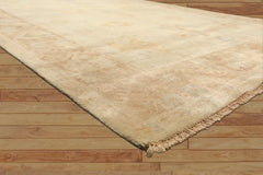 8x10 Beige, Taupe, Blush Color Hand Knotted Washed out New Zealand Wool Transitional Oriental Rug