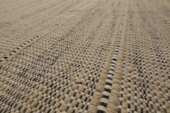 Multi Size Beige Wool Plaid Flatweave Geometric Modern Rug by LoomBloom Hand Woven Oriental Style