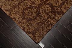 6x9 Brown, Beige, Tan Color Hand Knotted All-Over 100% Wool Transitional Oriental Rug
