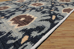 LoomBloom Hand Knotted Slate Tibetan Runner Contemporary Wool Oriental Rug