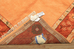 5x8 Peach, Burnt Orange, Mint Color Hand Knotted Gabbeh Wool Traditional Oriental Rug