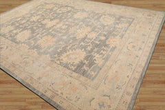 10x14 Gray Beige Tan Color Hand Knotted Wool Antique Oriental Rug