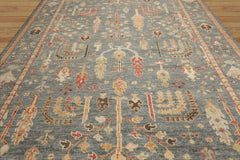 10x14 Slate Beige Lime Color Hand Knotted Wool Traditional Oriental Rug