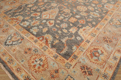 Classic LoomBloom Slate Hand Knotted Wool Oriental Area Rug in Traditional Design Multi Sizes