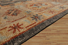 10x14 Slate Taupe Beige Color Hand Knotted Wool Traditional Oriental Rug