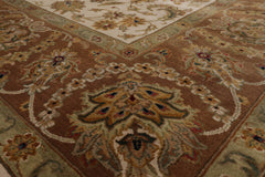 8x10 Beige, Brown, Sage Color Hand Knotted All-Over 100% Wool Traditional-Persian/Oriental Oriental Rug