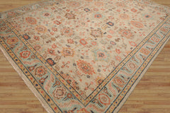Classic LoomBloom Beige Hand Knotted Wool Oriental Area Rug in Traditional Design Multi Sizes