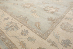 Hand Knotted Mint Oushak Rug LoomBloom Wool Oriental Stone Wash Style