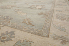 10x14 Mint Ivory Brown Color Hand Knotted Wool Traditional Oriental Rug