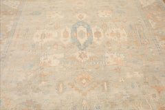 Hand Knotted Gray Oushak Rug LoomBloom Wool Oriental Stone Wash Style