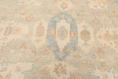 Hand Knotted Gray Oushak Rug LoomBloom Wool Oriental Stone Wash Style