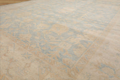 10x14 Light Blue Beige Tan Color Hand Knotted Wool Traditional Oriental Rug