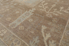 10x14 Sage Taupe Ivory Color Hand Knotted Wool Traditional Oriental Rug