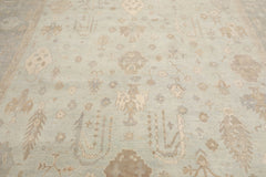 Hand Knotted Mint Oushak Rug LoomBloom Wool Oriental Stone Wash Design