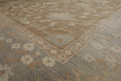 10x14 Blue Gray Ivory Color Hand Knotted Wool Traditional Oriental Rug