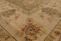 8x10 Pistacchio, Beige, Rust Color Hand Knotted All-Over 100% Wool Traditional-Persian/Oriental Oriental Rug