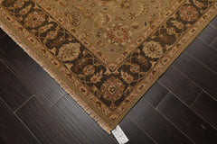 6x9 Champaign, Gray, Brown Color Hand Knotted All-Over 100% Wool Traditional Oriental Rug