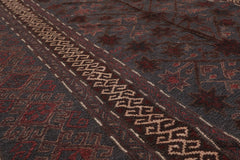 5x7 Gray, Brown, Beige Color Hand Woven All-Over 100% Wool Transitional Oriental Rug