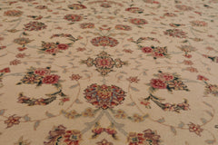 8x10 Beige, Tan, Rose Color Hand Knotted All-Over 100% Wool Traditional-Persian/Oriental Oriental Rug