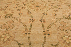 8x10 Tan, Beige, Gold Color Hand Knotted All-Over 100% Wool Traditional-Persian/Oriental Oriental Rug
