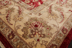 8x10 Pomegranate, Beige, Ivory Color Hand Knotted All-Over 100% Wool Traditional-Persian/Oriental Oriental Rug