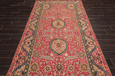 5x7 Magenta, Tan, Blue Color Hand Woven Floral 100% Wool Traditional-European Oriental Rug