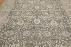 8'10'' x 11'10" Moss Hand Knotted Agra Wool Traditional 200 KPSI Oriental Area Rug