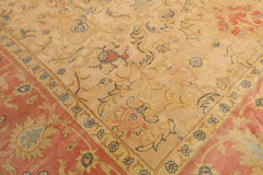 Palace Beige, Blush, Navy Color Hand Knotted All-Over 100% Wool Traditional Oriental Rug