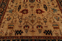 LoomBloom 8'7'' x 11'7" Tan Hand Knotted Traditional Wool Oriental Area Rug