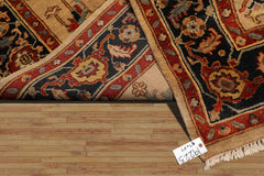 LoomBloom 8'7'' x 11'7" Tan Hand Knotted Traditional Wool Oriental Area Rug