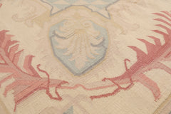 6'3'' x 8'4" Beige Hand Woven Wool Traditional Aubusson Oriental Area Rug