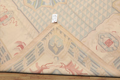 6'3'' x 8'4" Beige Hand Woven Wool Traditional Aubusson Oriental Area Rug