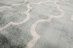 4x6 Blue, White, Color Hand Tufted All-Over 100% Viscose Contemporary Oriental Rug