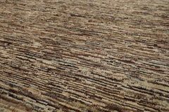 6'6'' x 9'6" Beige Hand Knotted Wool Contemporary Modern Oriental Area Rug