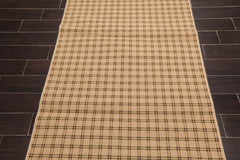 3x5 Tan, Black, Color Machine Made All-Over 100% Wool Contemporary Oriental Rug